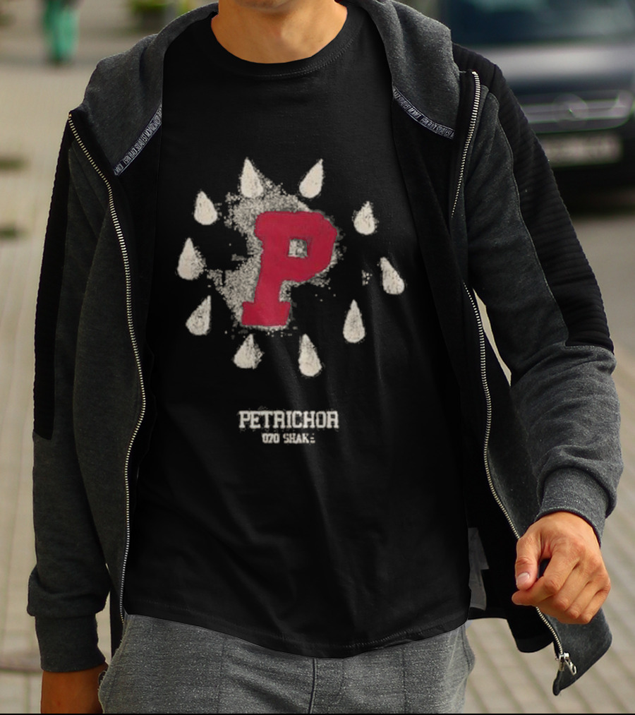 Petrichor 070 Shake Red P Rain Droplets T-Shirt