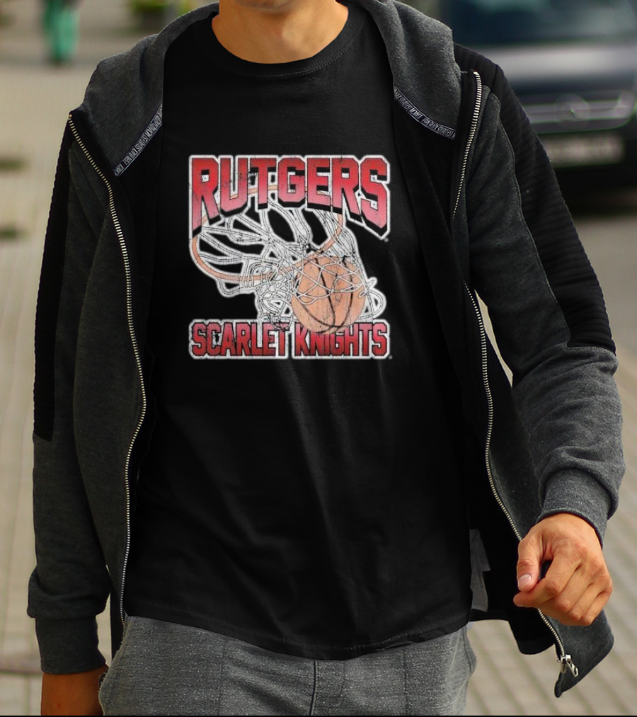 Rutgers Scarlet Knights Basketball Net T-Shirt