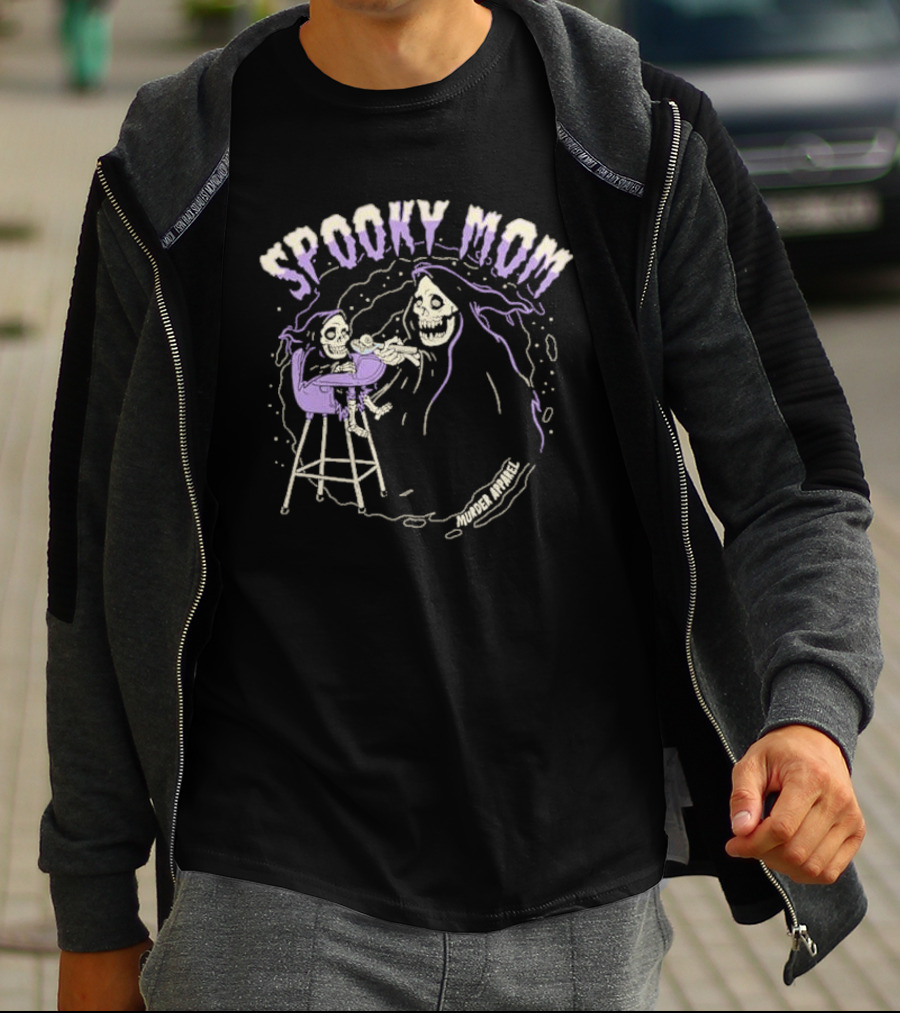 Spooky Mom Murder Apparel Skeletons T-Shirt