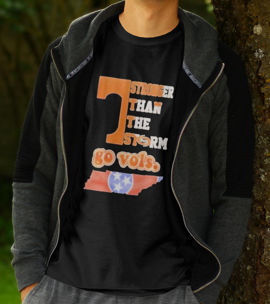Tennessee Volunteers Stronger Than The Storm Go Vols T-Shirt