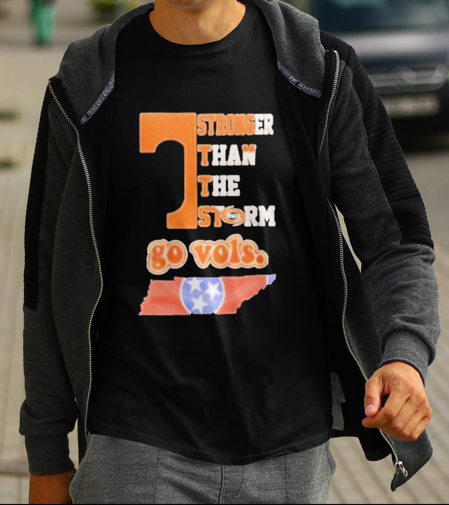 Tennessee Volunteers Stronger Than The Storm Go Vols T-Shirt