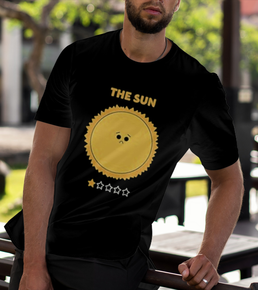 The Sun One Star Rating Sad Face T-Shirt