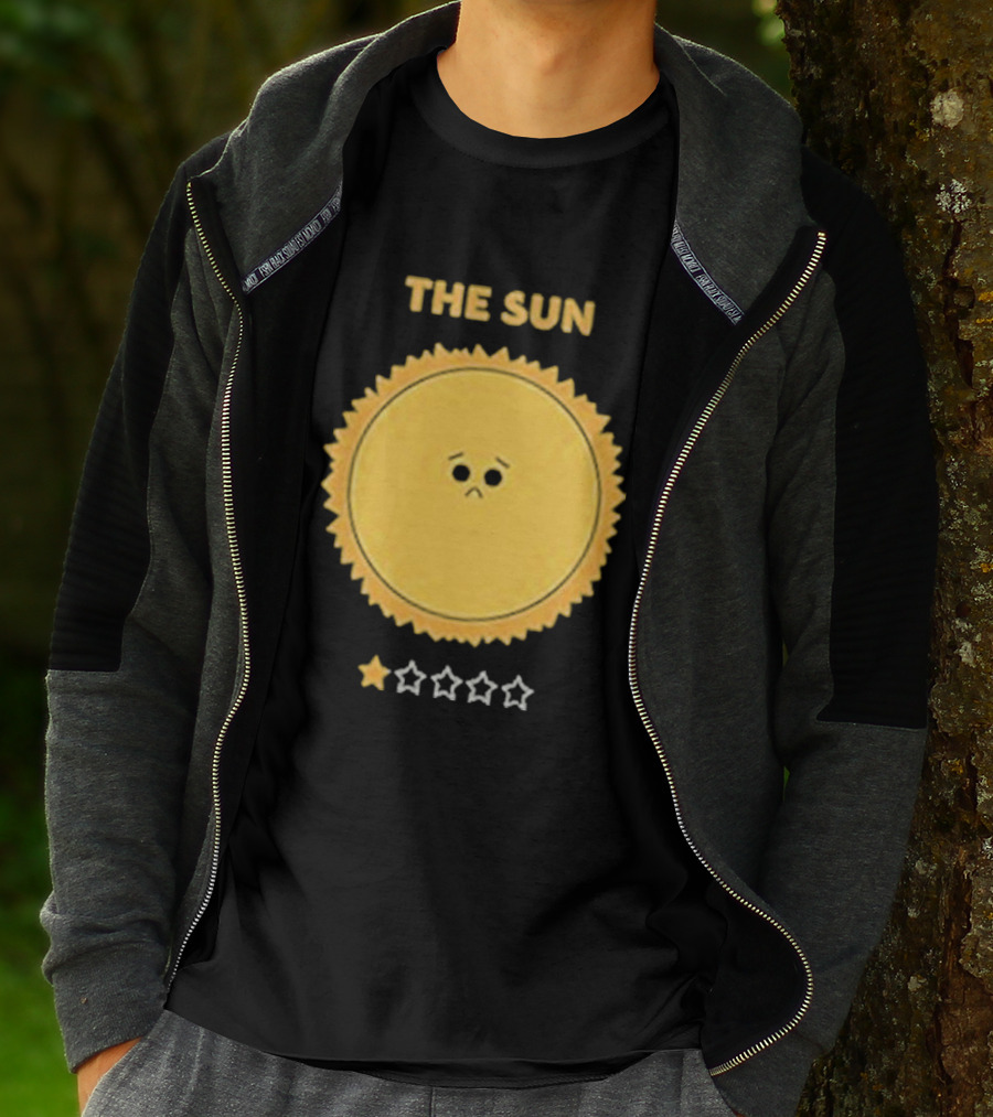 The Sun One Star Rating Sad Face T-Shirt