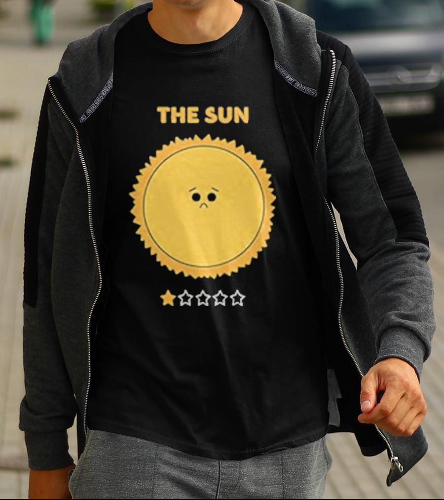 The Sun One Star Rating Sad Face T-Shirt