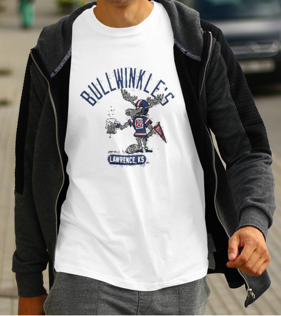 Bullwinkle's Moose Bowl Football Lawrence KS Team Spirit T-Shirt