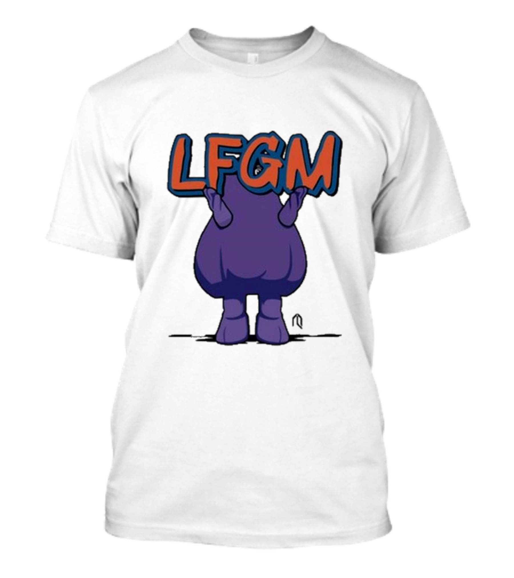 LFGM Monster Grimace New York Mets Sign T-Shirt