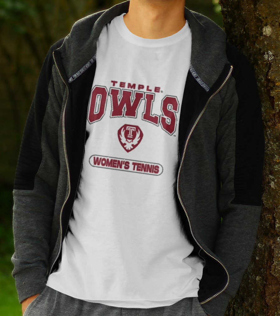 Temple Owls Women's Tennis Sports Grey T-Shirt