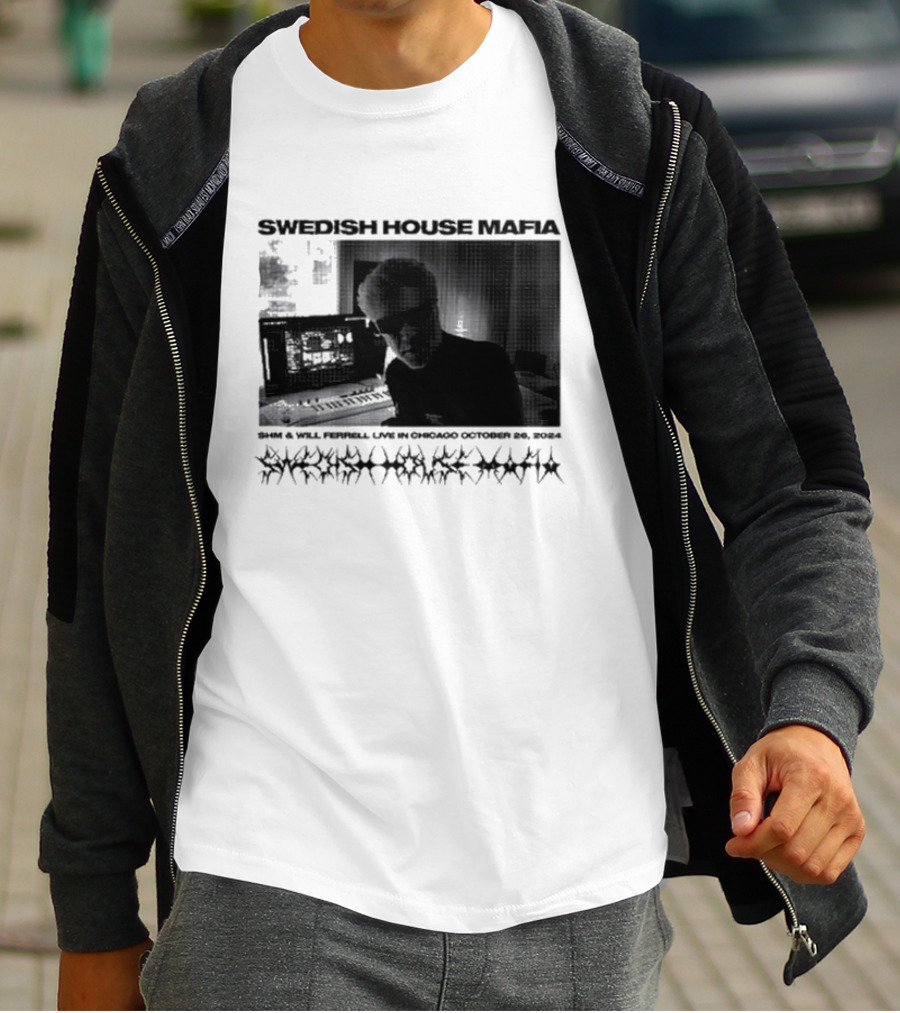 SWEDISH HOUSE MAFIA SHM And WILL FERRELL LIVE IN CHICAGO OCTOBER 26 T-Shirt