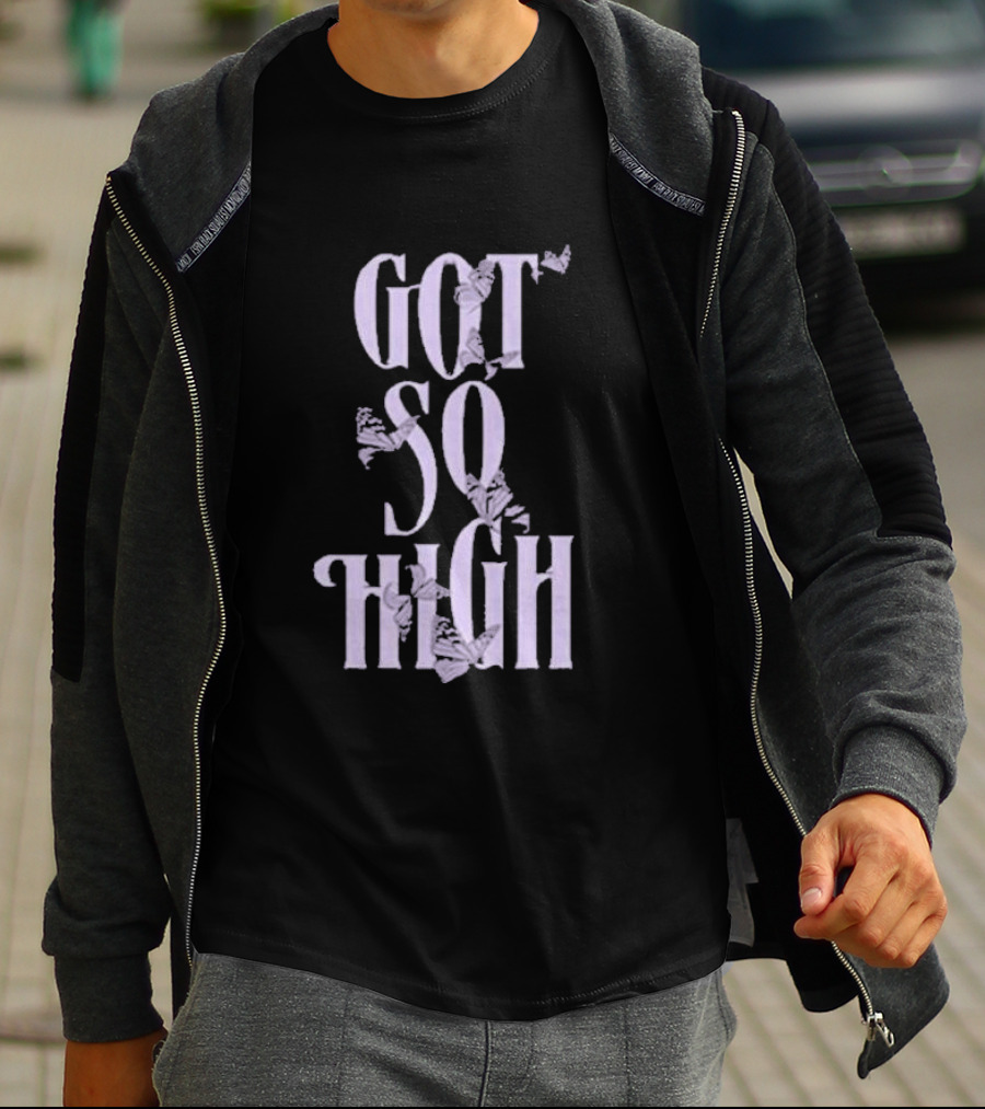 Got So High Butterfly The Pretty Reckless Zip Up T-Shirt