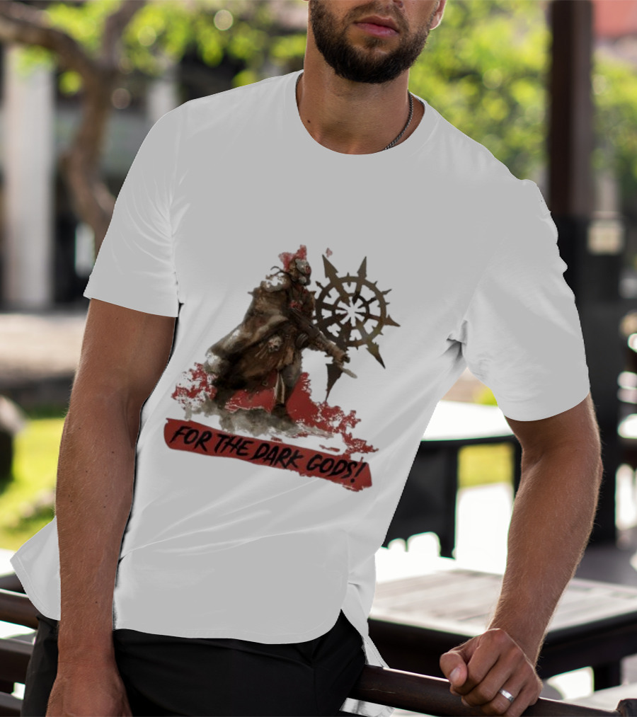 For The Dark Gods Chaos Cultist Symbol Warhammer 40K Fan T-Shirt