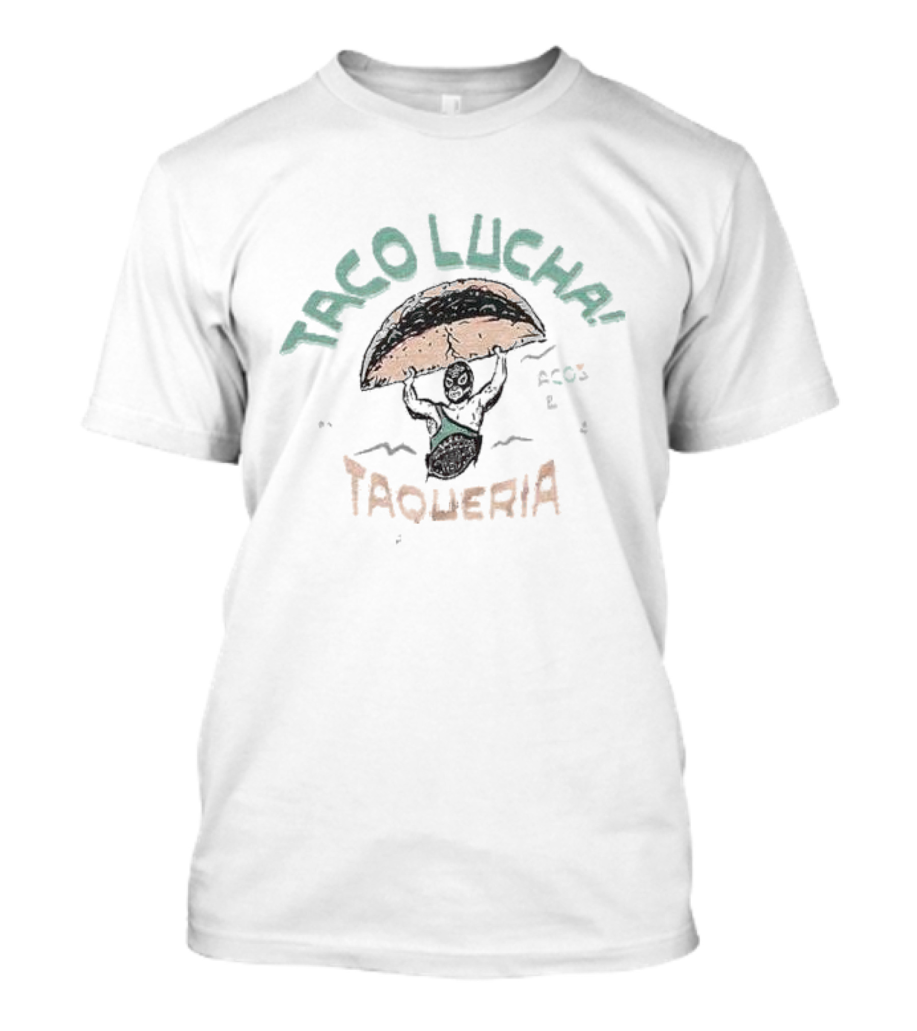 Taco Lucha Taqueria Manhattan Kansas Luchador Carrying Taco T-Shirt