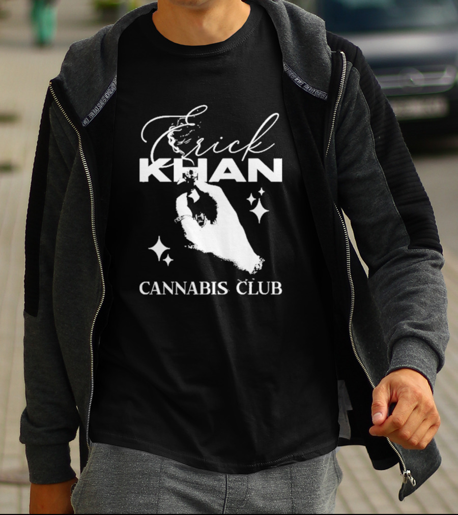 Erick Khan Cannabis Club Smoking Hand With Stars T-Shirt