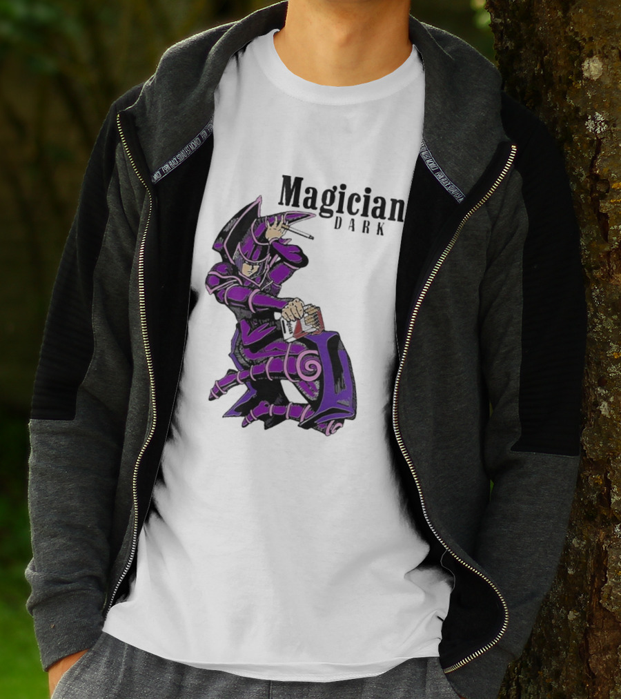 Magician Dark Smoking Mage Card Pose T-Shirt