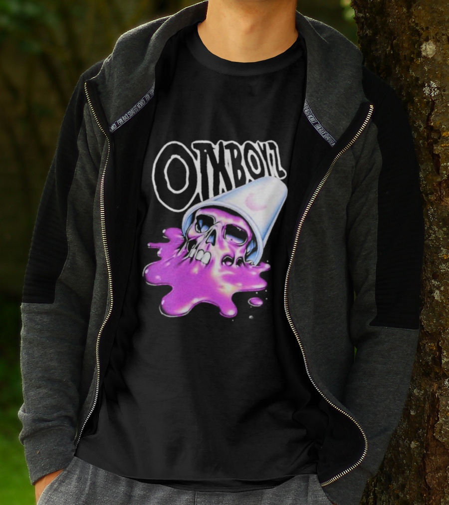 OZYBOYZ Geezy World Oil Spill Purple Skull Cup T-Shirt