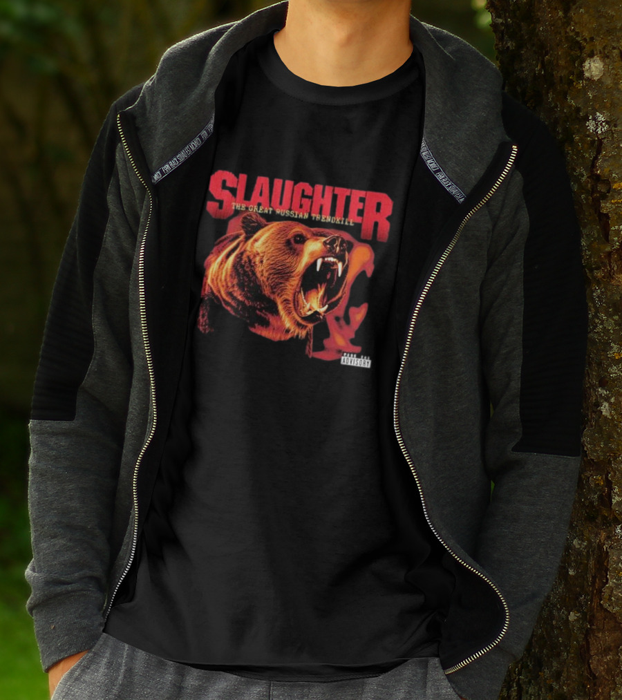 Slaughter The Great Russian Trendkill Bear Roaring T-Shirt