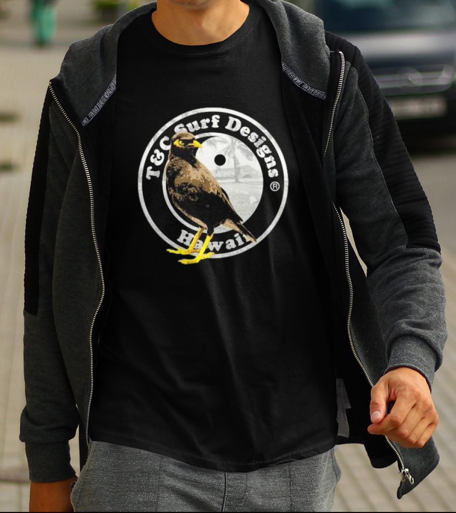 T&C Surf Designs Hawaii Myna Bird Circle T-Shirt