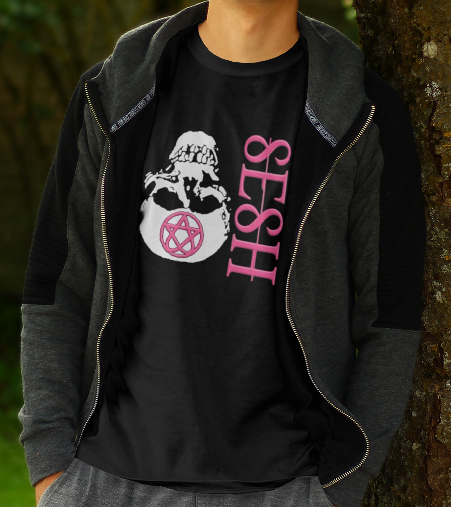 Team SESH Seshagram Skull With Pentagram T-Shirt