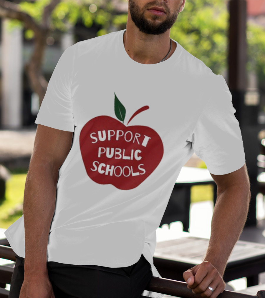 Support Public Schools Red Apple T-Shirt