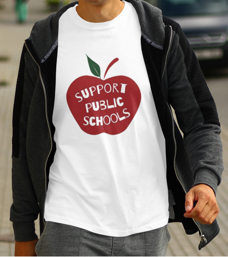 Support Public Schools Red Apple T-Shirt