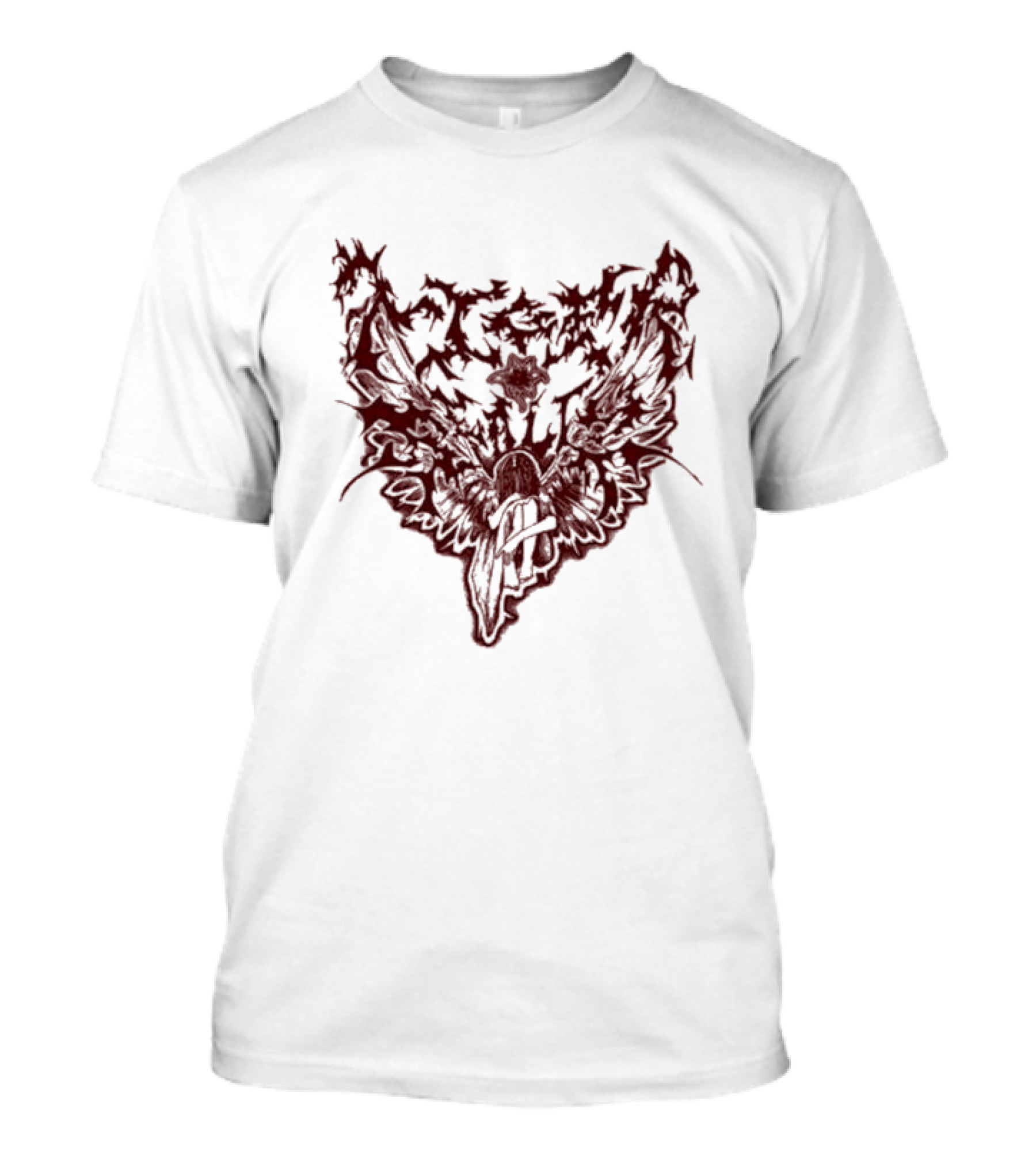 Tiger Really Swan Sting Dark Abstract Wings T-Shirt