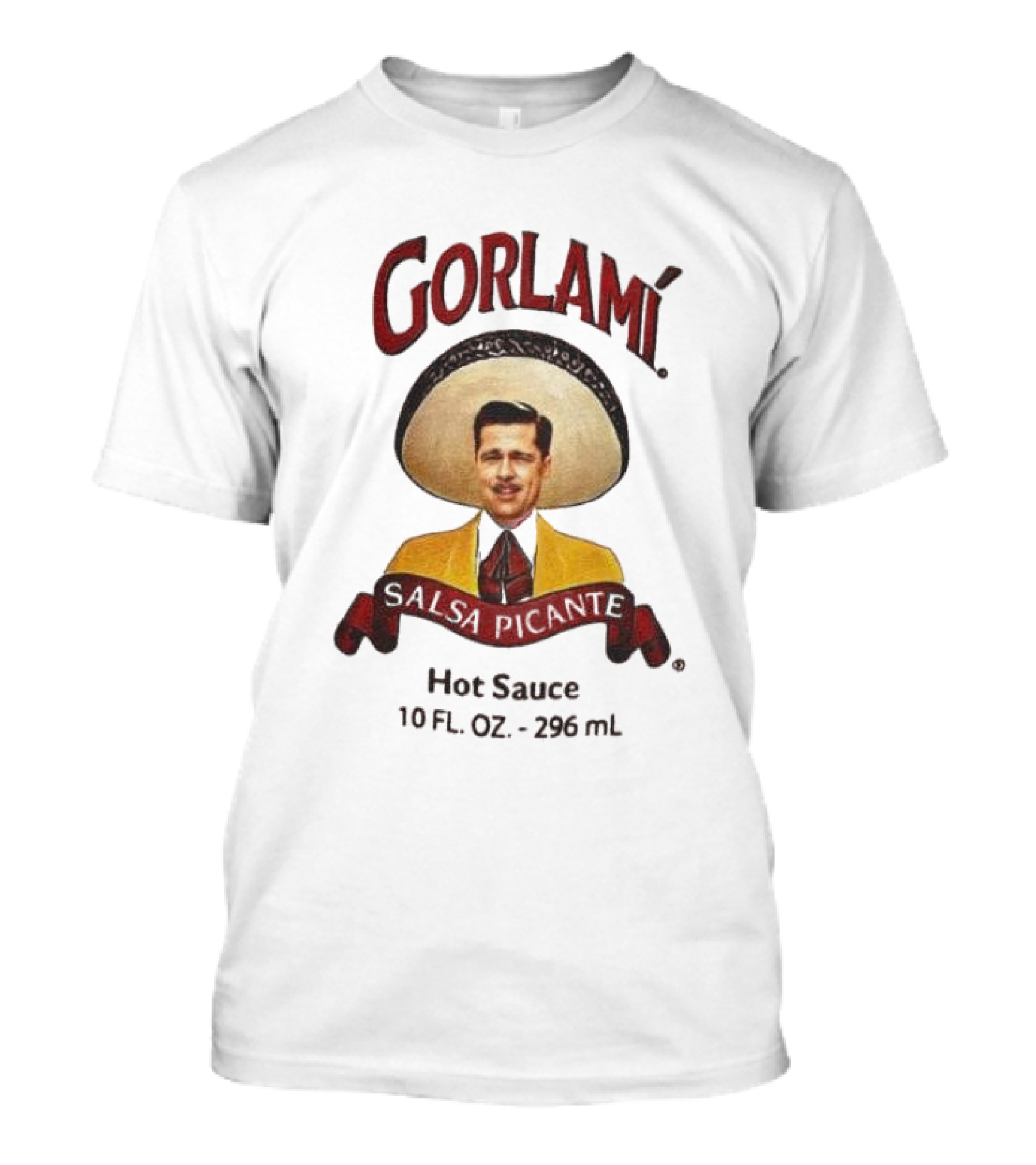 Gorlami Salsa Picante Hot Sauce 10 Fl Oz 296 Ml Sombrero Label T-Shirt