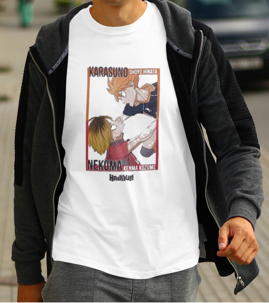 Haikyu Karasuno Shoyo Hinata Nekoma Kenma Kozume Dumpster Battle Duo T-Shirt