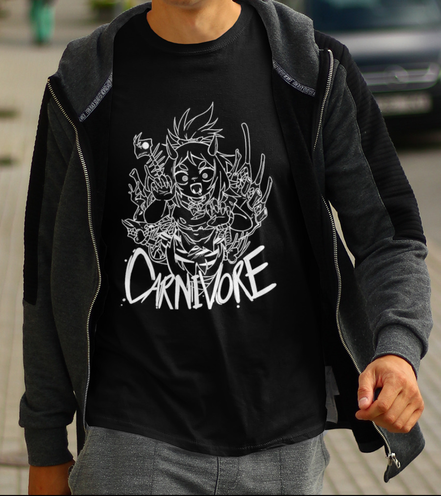 Carnivore Nocturnal Fantasy Creature With Meat Elements T-Shirt