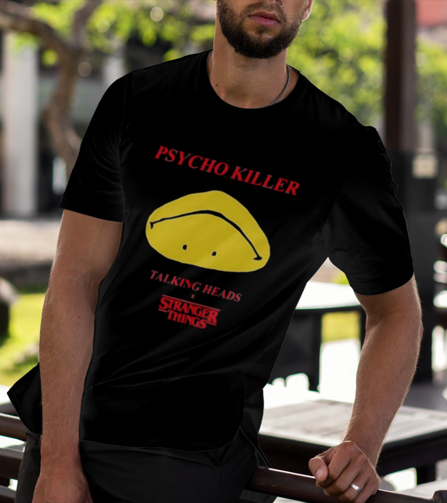 PSYCHO KILLER TALKING HEADS X STRANGER THINGS YELLOW T-Shirt