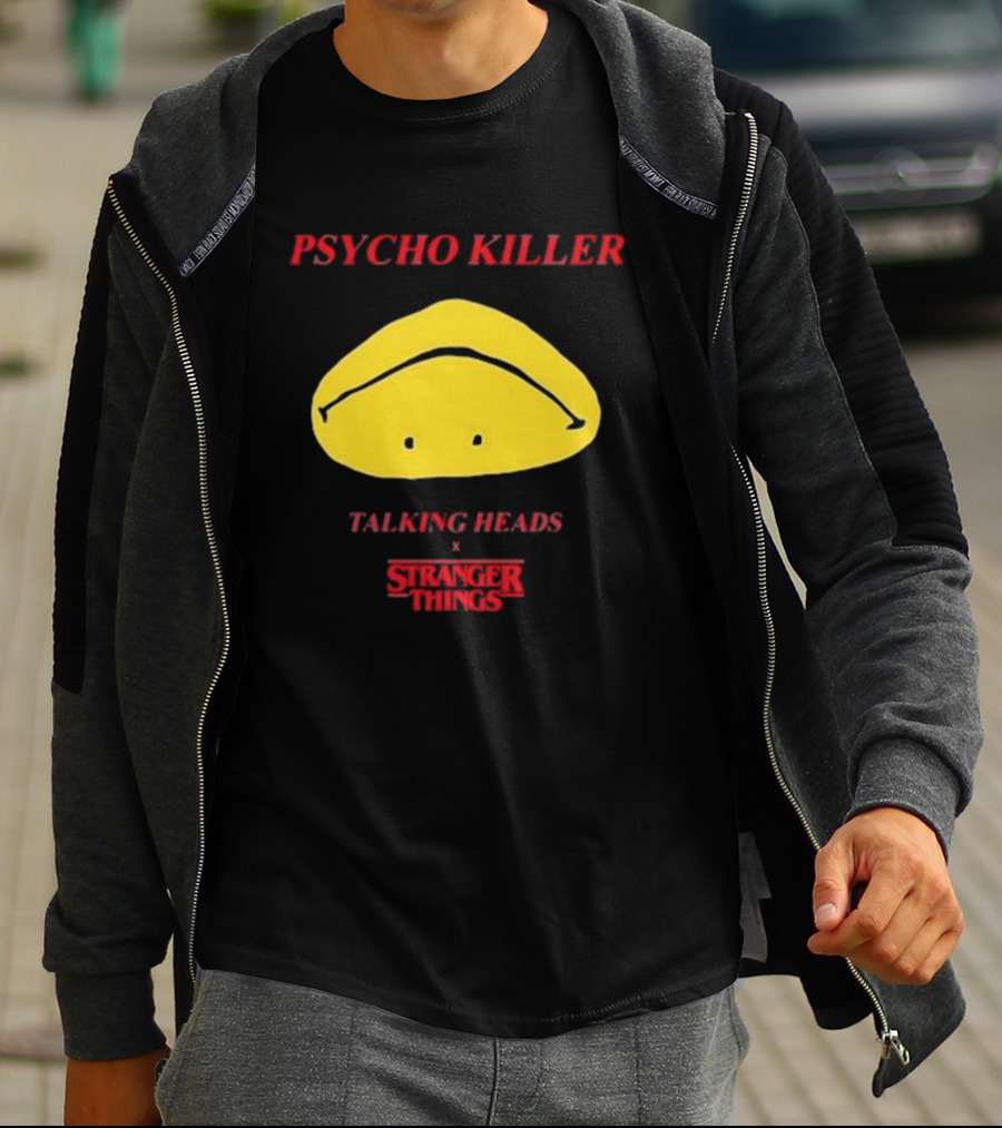 PSYCHO KILLER TALKING HEADS X STRANGER THINGS YELLOW T-Shirt