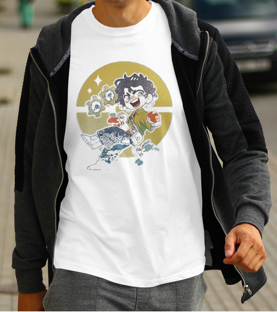 Snifferish Pokemon Trainer With Pokeball And Gears T-Shirt