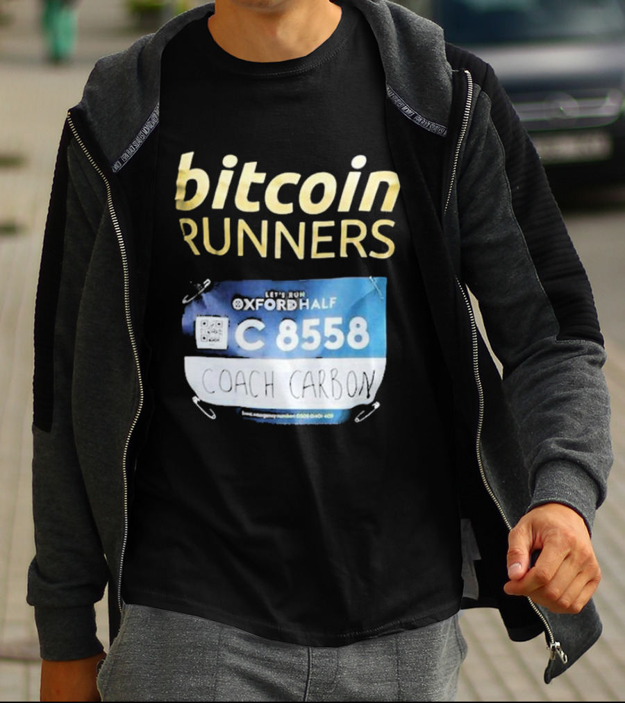 Bitcoin Runners Oxford Half C 8558 Coach Carbon T-Shirt