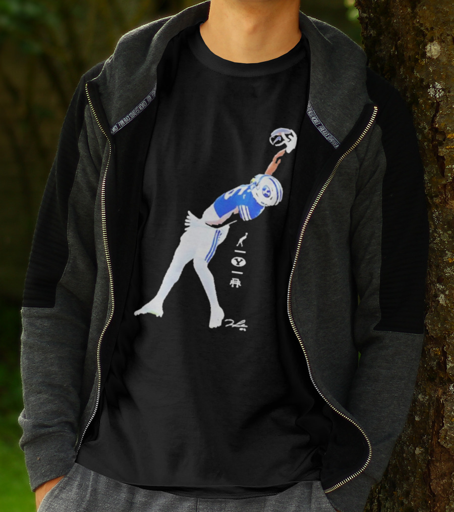 Darius Lassiter BYU Cougars Football Leaping Catch Highlight T-Shirt