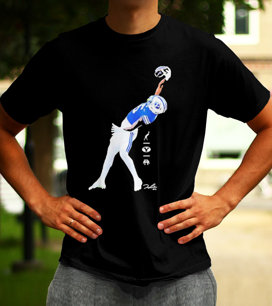 Darius Lassiter BYU Cougars Football Leaping Catch Highlight T-Shirt
