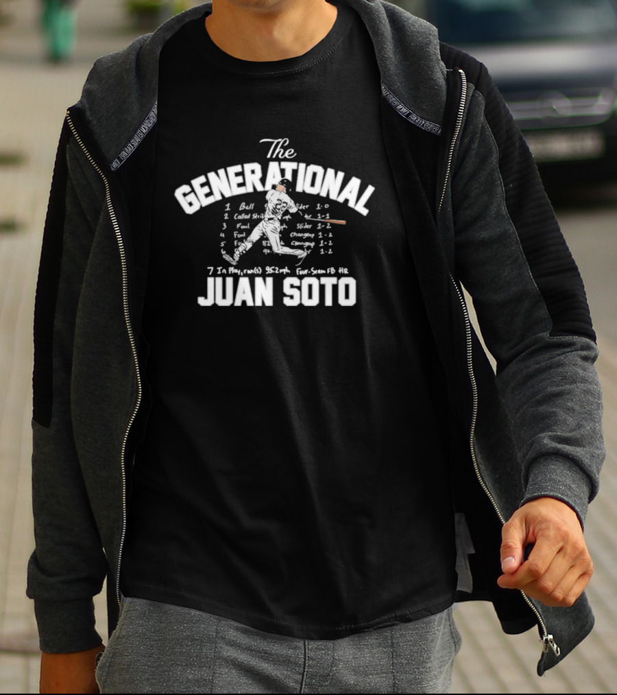 Juan Soto The Generational Detailed Baseball Stats And Sequence T-Shirt