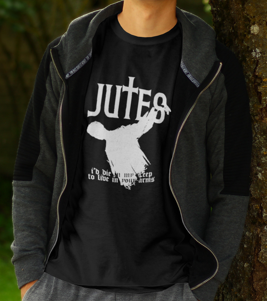 Jutes Sleepyhead I'd Die In My Sleep To Live In Your Arms Cross T-Shirt