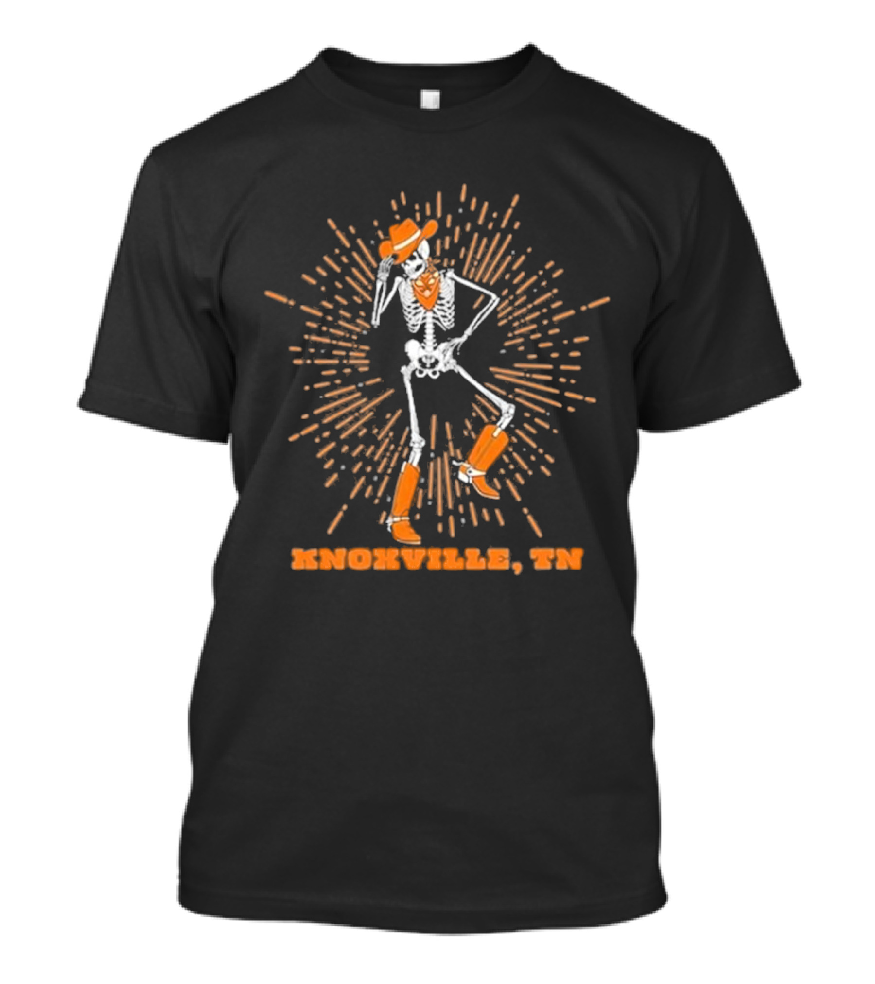 Knoxville TN Skeleton Cowboy Burst T-Shirt