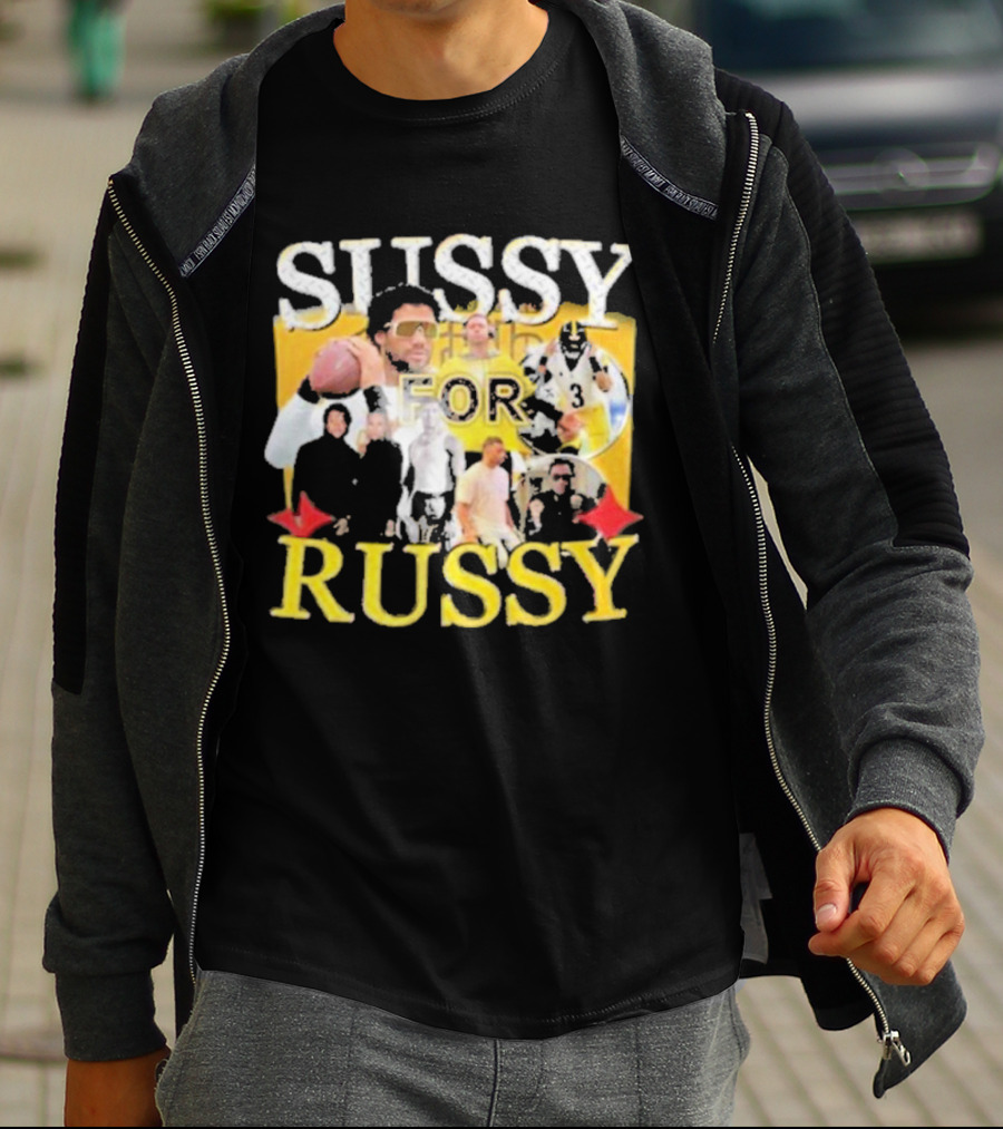 Sussy For Russy Football Photos Collage T-Shirt