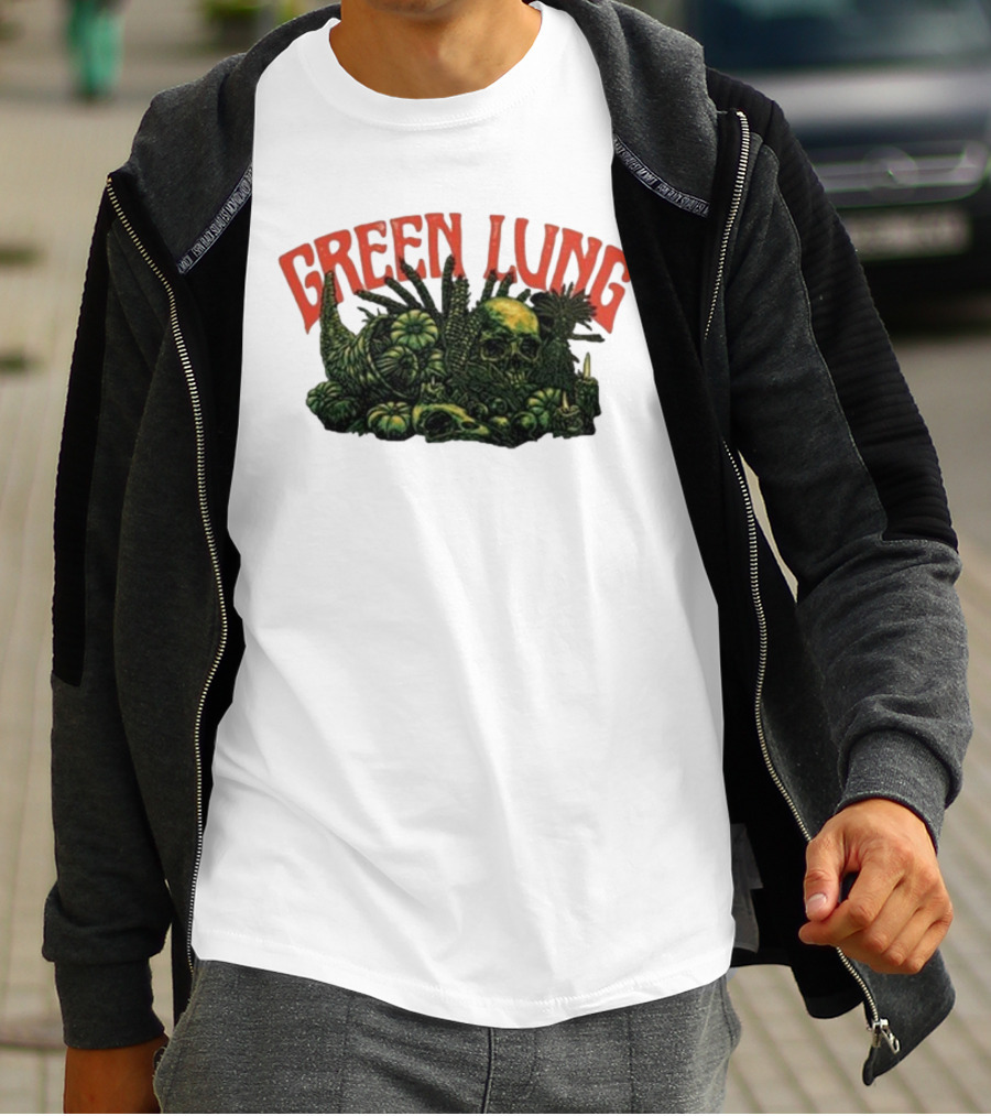 Green Lung Harvest Skull And Pumpkins T-Shirt