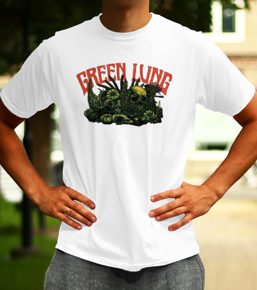 Green Lung Harvest Skull And Pumpkins T-Shirt