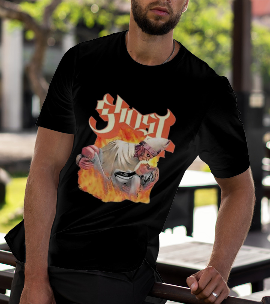 Ghost Nihil Embracing Flames T-Shirt