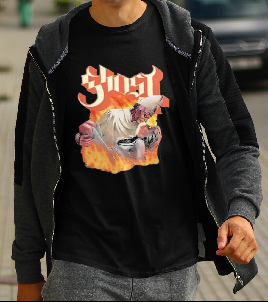 Ghost Nihil Embracing Flames T-Shirt