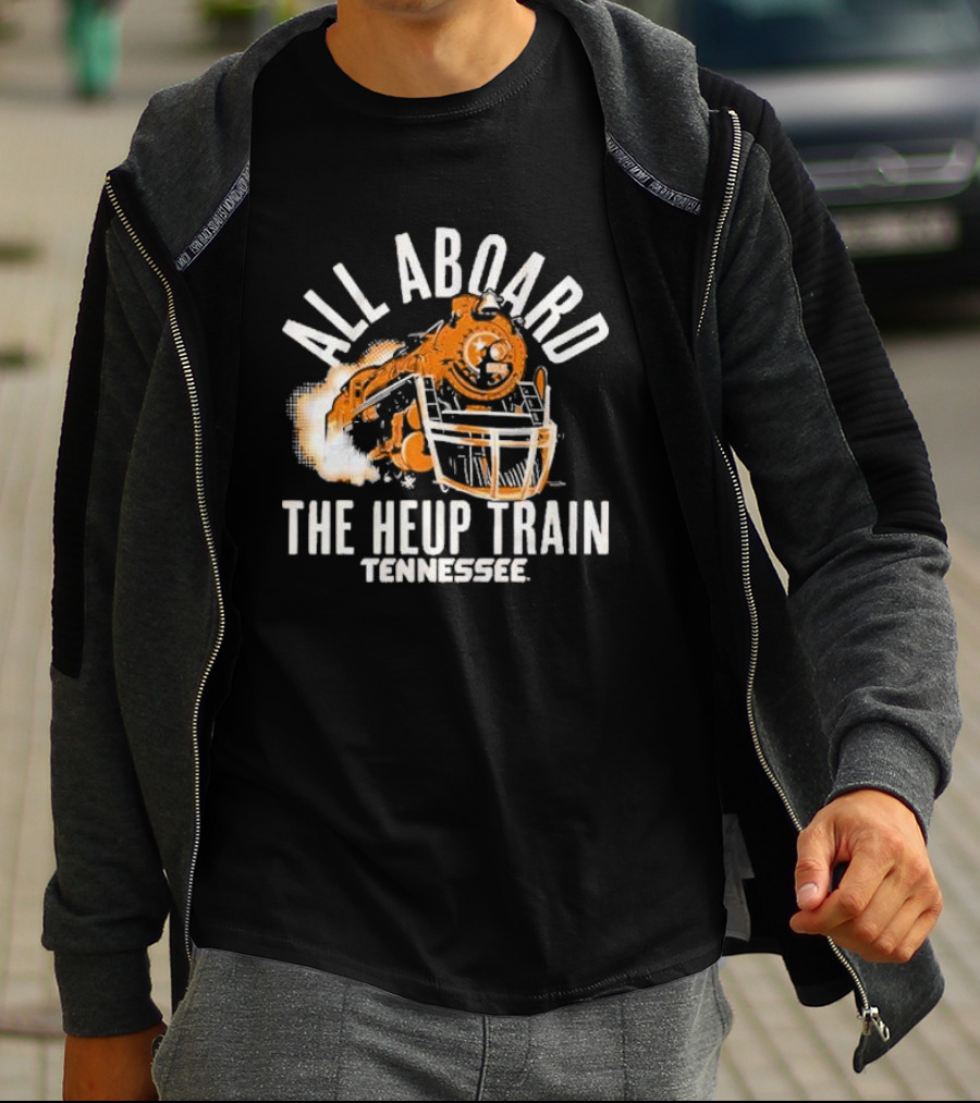 Tennessee All Aboard The Heup Train Volunteers Football T-Shirt