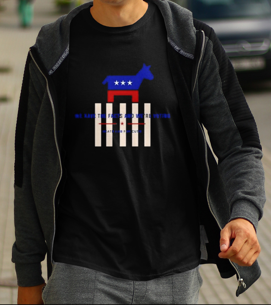 Death Cab For Cutie We Have The Facts And We’re Voting Democratic Party Donkey Stars T-Shirt