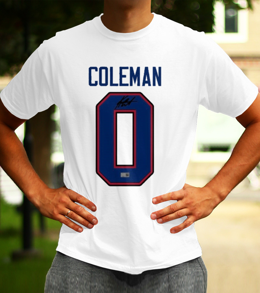 Coleman 0 Autograph Keon Coleman T-Shirt