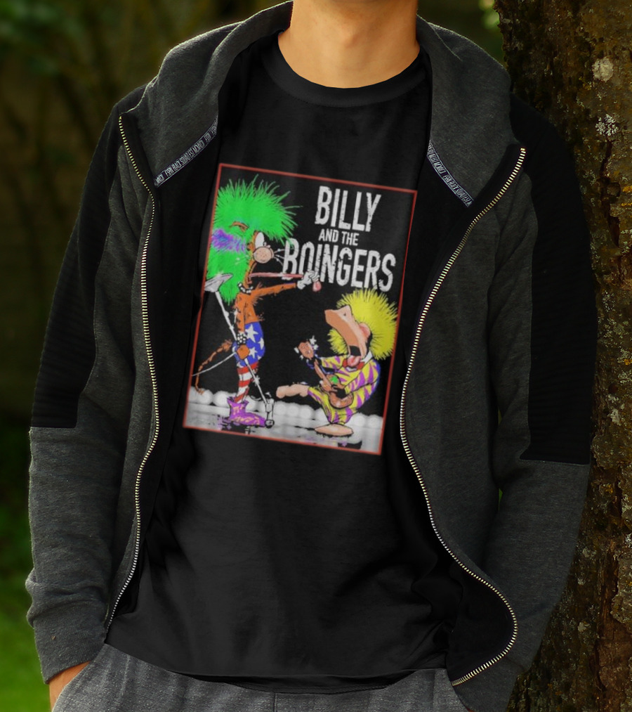 Billy And The Boingers Celebrate Big Hair Era With Great Music Star Stripes And Colors T-Shirt