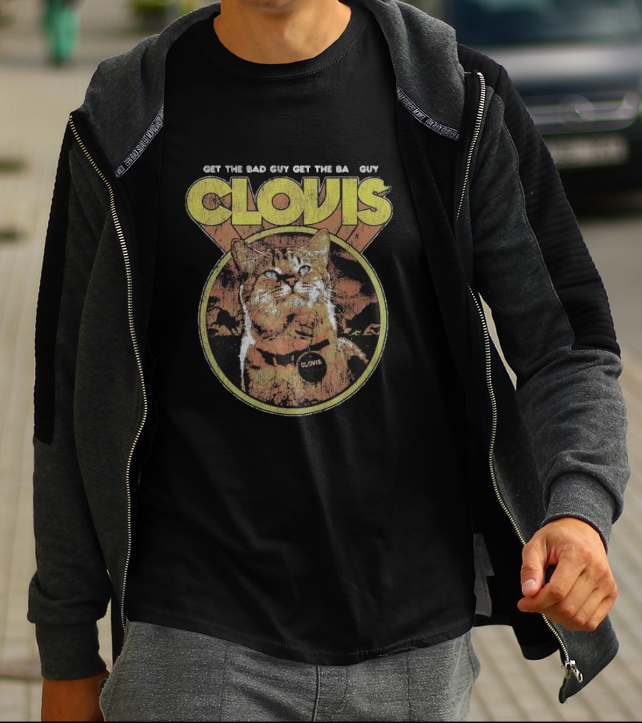 Get The Bad Guy Clovis The Attack Cat Retro T-Shirt