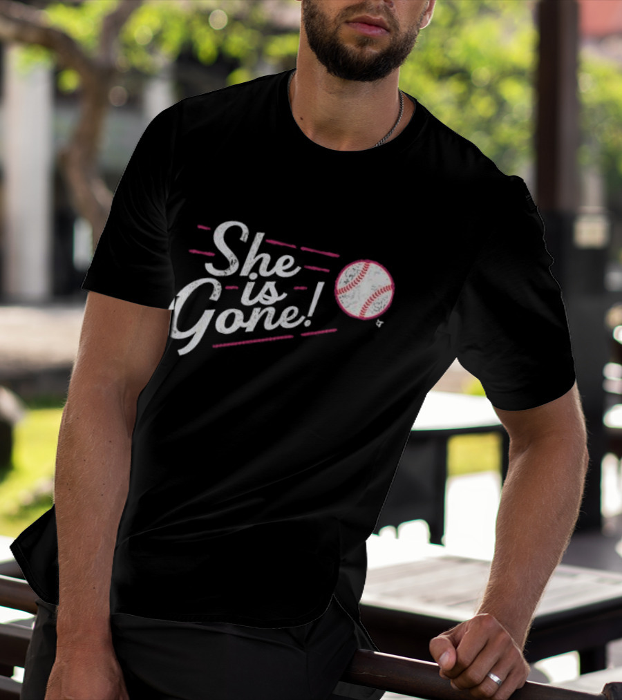 She Is Gone Baseball Los Angeles T-Shirt