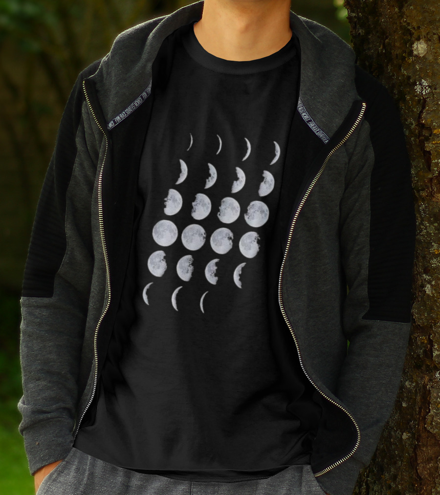 Organic Cotton Moon Phases Lunar Cycle T-Shirt