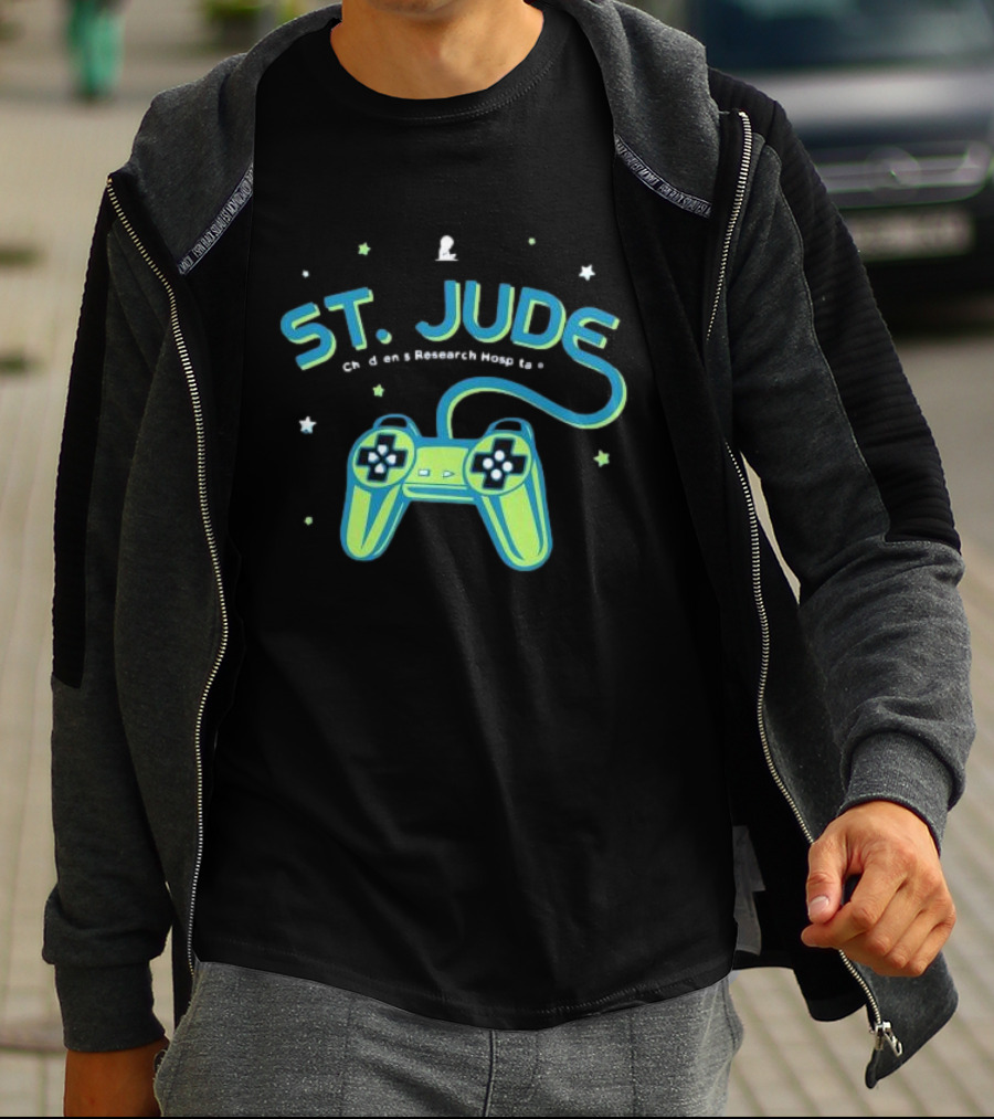 ST. JUDE Children's Research Hospital Gaming Controller Stars T-Shirt