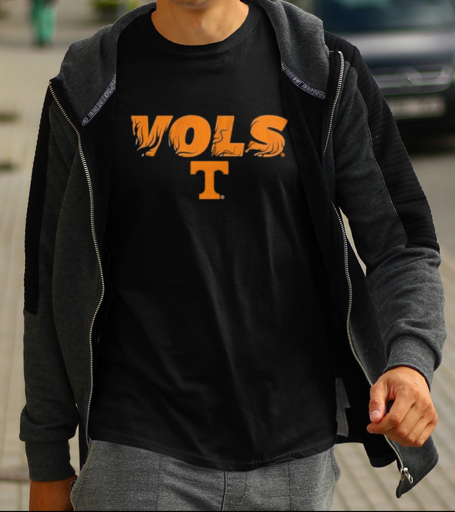 Vols Tennessee Volunteers Football Dark Mode T-Shirt